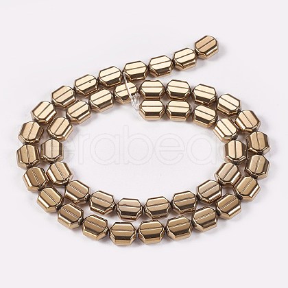 Electroplate Non-magnetic Synthetic Hematite Beads Strands G-P367-J-05-1