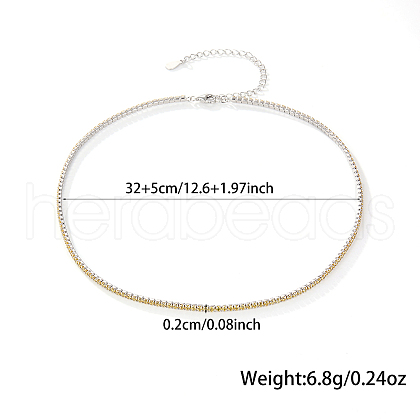 S925 Silver Micro-Inlaid Colorful Zircon Necklace Fashionable and Versatile MO5140-3-1