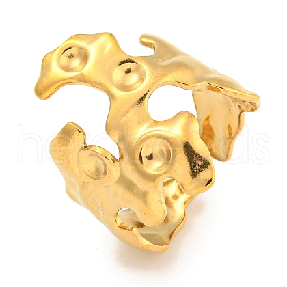 Ion Plating(IP) 304 Stainless Steel Cuff Finger Ring Components STAS-P365-29G-1