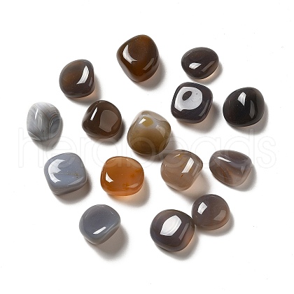 Natural Grey Agate Beads G-G979-A22-1