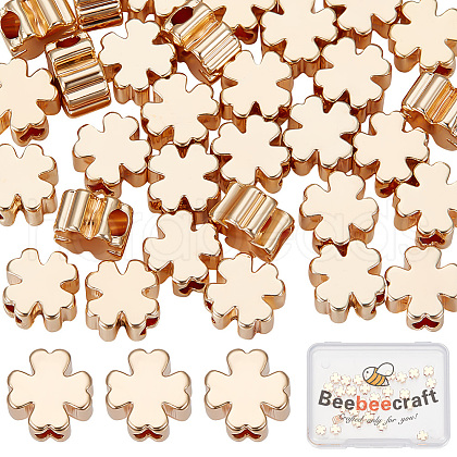 Beebeecraft 50Pcs Brass Spacer Beads KK-BBC0009-67-1