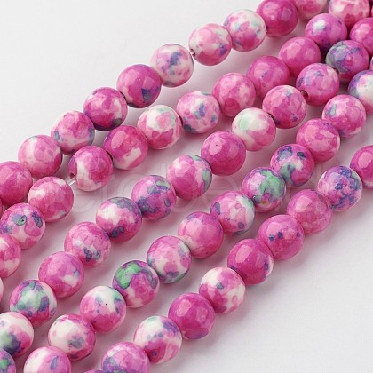 Natural White Jade Bead Strands G-G916-8mm-06-1