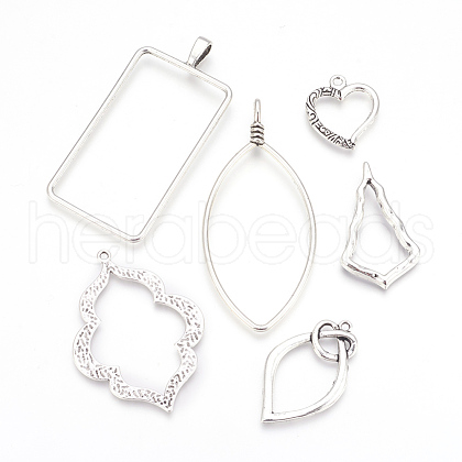 Tibetan Style Alloy Pendants TIBEP-X0185-49AS-1