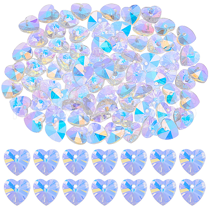 Beebeecraft 80Pcs Electroplate Glass Charms EGLA-BBC0001-05B-1