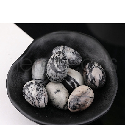 Natural Netstone Egg Figurines Statues for Home Office Desktop Decoration PW-WG1DC51-24-1