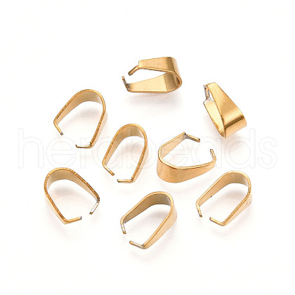 Ion Plating(IP)  304 Stainless Steel Snap on Bails X-STAS-B027-03G-02-1