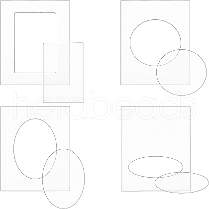 Transparent Acrylic Plate Sets DIY-WH0016-55-1