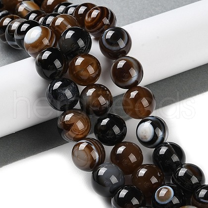 Natural Eye Agate Beads Strands G-NH0019-F01-01-1