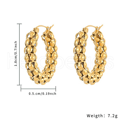 304 Stainless Steel Hoop Earrings for Women KF1532-1-1