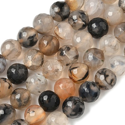 Natural Agate Beads Strands G-M437-C01-01V-1
