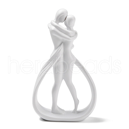 Valentine's Day Resin Couple Figurine AJEW-E057-02A-1