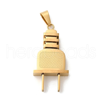 PVD Vacuum Plating 304 Stainless Steel Pendants STAS-L081-041G-1-1