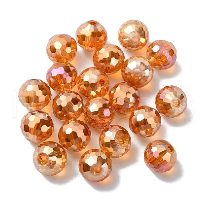 Full Rainbow Plated Glass Beads EGLA-P059-02A-FR01-1