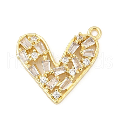 Brass Micro Pave Cubic Zirconia Pendants KK-G526-18G-1