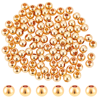 Rack Plating Brass Beads KK-LP0001-08G-02-1