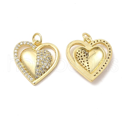 Brass Micro Pave Cubic Zirconia Pendants KK-E068-VB172-1