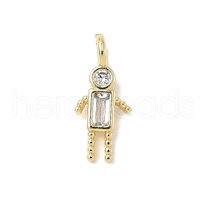 Brass Micro Pave Cubic Zirconia Pendants ZIRC-I356-17G-A01-1
