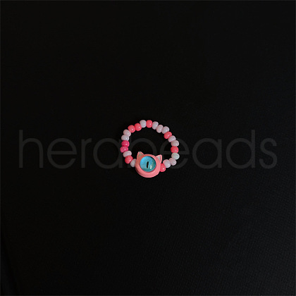 Glass Finger Rings for Women Girls FS-WG674B1-03-1