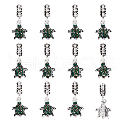 SUPERFINDINGS 12Pcs Alloy European Dangle Charms FIND-FH0006-27-1
