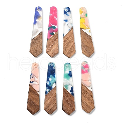 Resin and Walnut Pendants FIND-R051-06-1