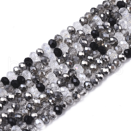 Electroplate Glass Beads Strands EGLA-S192-001A-A01-1