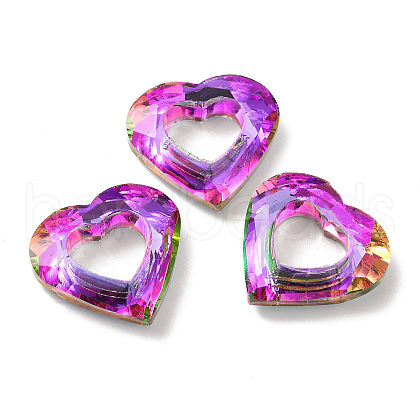 Electroplated Glass Pendants EGLA-O008-01C-1