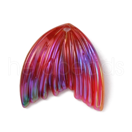 Grandient Color Opaque Resin Pendants RESI-WH0026-74G-1