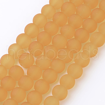 Transparent Glass Bead Strands GLAA-S031-8mm-11-1