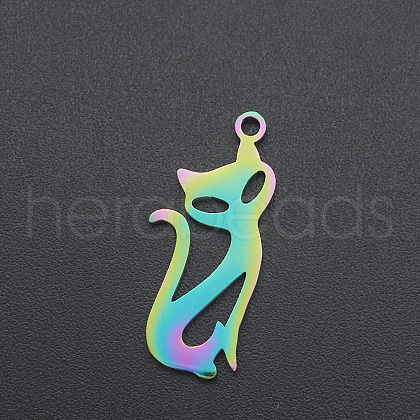 Ion Plating(IP) 201 Stainless Steel Pendants STAS-R111-JA541-1