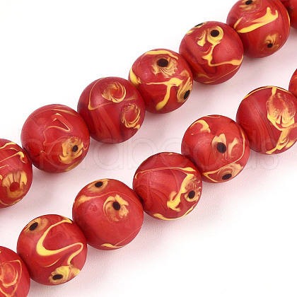 Handmade Lampwork Beads Strands LAMP-N028-05D-1