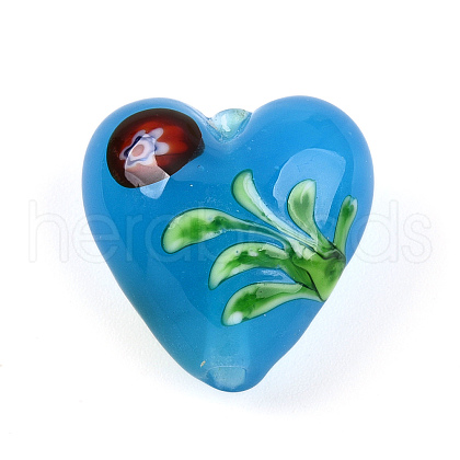 Handmade Bumpy Millefiori Glass Beads LAMP-N024-42A-1