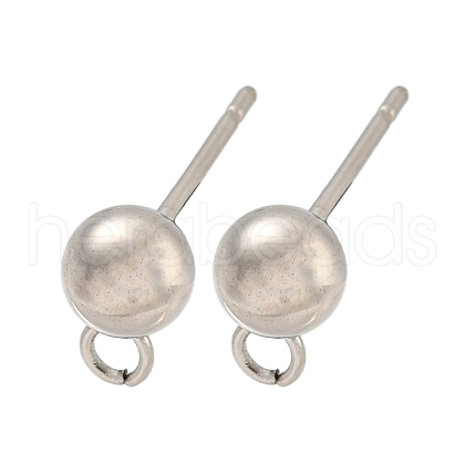 Non-Tarnish 304 Stainless Steel Stud Earring Findings STAS-O004-10C-P-1