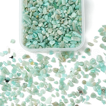 50G Natural Amazonite Chip Beads G-YW0001-75-1