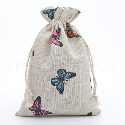 Linenette Drawstring Bags CON-PW0001-078B-07-1