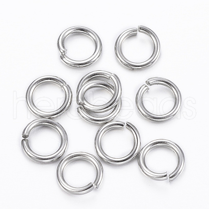 Non-Tarnish 304 Stainless Steel Open Jump Rings X-STAS-H555-08P-1
