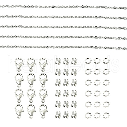 DIY Brass Chain Extender/End Chains Making Kits DIY-FS0005-61P-1