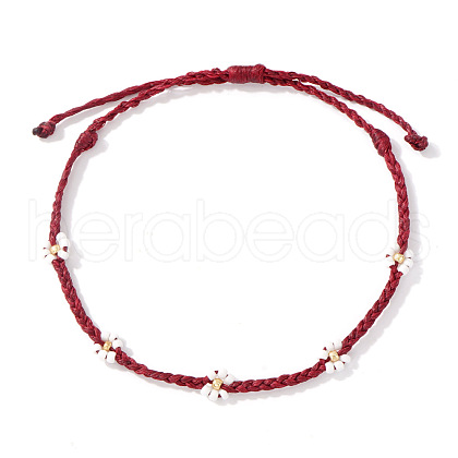 Vintage Glass Beaded Pearl String Adjustable Bracelet for Girl TG8813-2-1