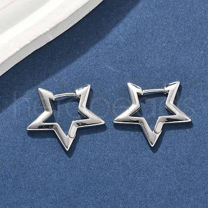 Brass Hoop Earrings EJEW-D320-17P-1