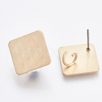 Smooth Surface Iron Stud Earring Findings IFIN-T012-95-RS-1