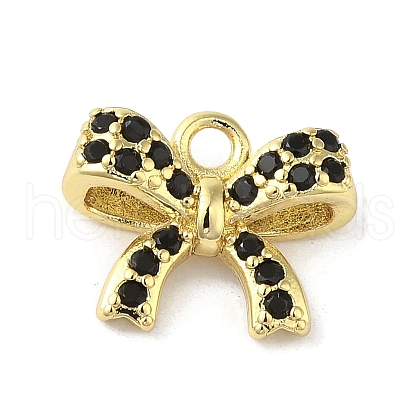 Rack Plating Brass Micro Pave Cubic Zirconia Pendants X-KK-C052-28G-01-1