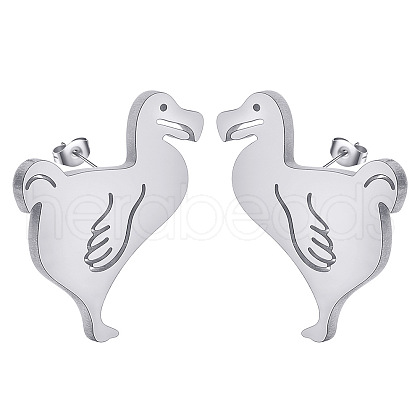 316L Stainless Steel Stud Earrings for Women FIND-PW0024-34B-1