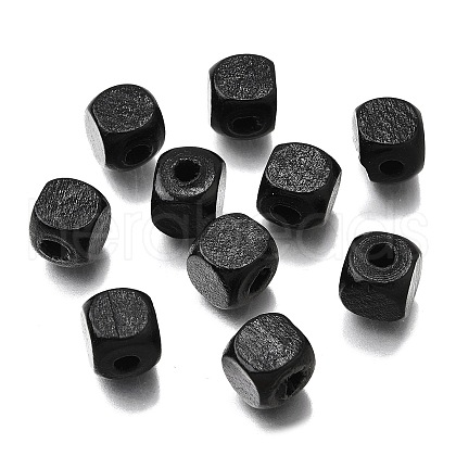Spray Painted Wooden Beads WOOD-P021-01C-29-1