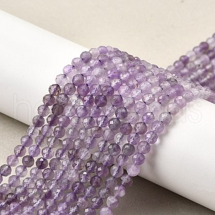 Natural Amethyst Beads Strands G-S387-A02-4mm-1