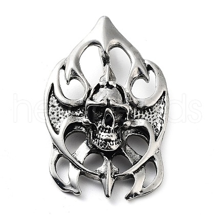 Tibetan Style Alloy Pendants TIBE-L012-040AS-01-1