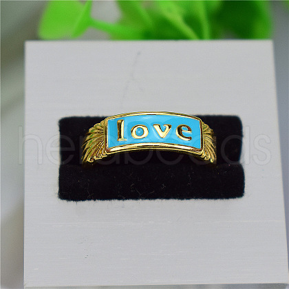 Brass Enamel Cuff Rings for Women FS-WGB9607-04-1