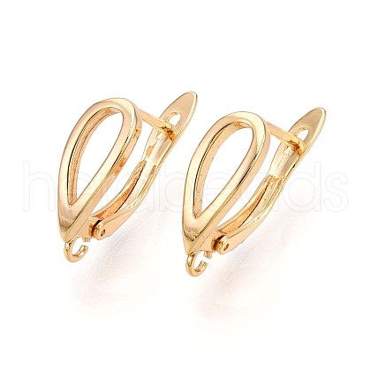 Brass Hoop Earring Finding KK-N261-35G-1