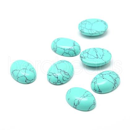 Dyed Synthetic Turquoise Gemstone Cabochons G-T020-15x20mm-20-1