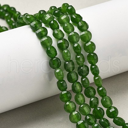 Natural Dyed White Jade Beads Strands G-C179-A6mm-06-1