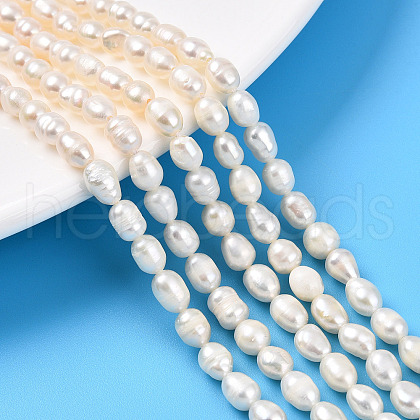 Natural Cultured Freshwater Pearl Beads Strands PEAR-N012-04V-01-1