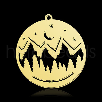 201 Stainless Steel Pendants STAS-N090-LA888-2-1